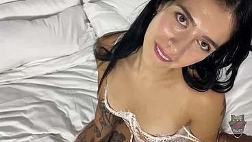 Brunette Nova Flame Gets Doggy Styled & Facialized By Rome Major!
