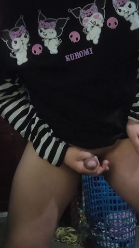 Captivating moment from &quot;Goth teen trans show you her body and cum hard&quot;