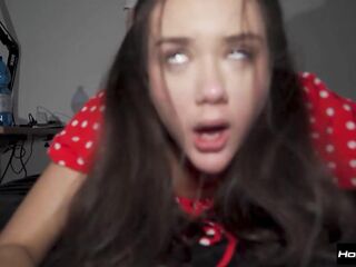 FROM BEAUTY TO CUMSLUT - That babe Got Double Teamed