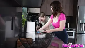 Step-mom takes care of my horny needs and cums with a creampie