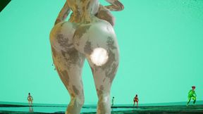 Realistic 3D - Striptease - RTX 60 FPS - Physics - White Robot Sex Doll - Big Ass &amp; Tits