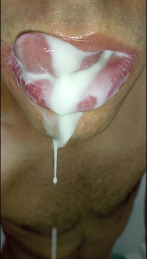 Deepthroat latino sloppied saliva ahegao, spitting, kissing, submissive, oral fucking