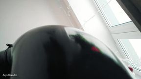 Latex Rubber Selfie Video with Facesitting Sri Lankanres. fetish model and Mistress.