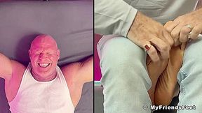 MyFriendsFeet: Hunk Dev Giggles Hard While Being Tickled From His Pits To His Feet