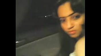 Girl in Car on Juhu Beach at night