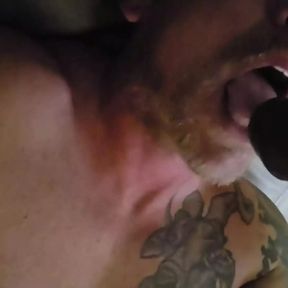 Tattoo Bwc Stroking with Huge Cumshot