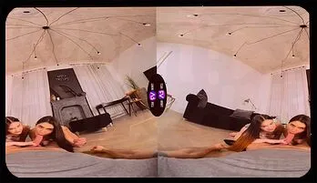 Jadilica Kneels and Sucks as Vivien Doll Joins in for a Sizzling VR Orgy