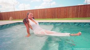 Wet in in White Strip Tease Featuring Danielle