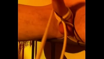 our friend&#039_s big hard cock being tied up