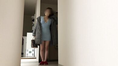 perverted MILF with big tits comes home after being picked up by a young guy and cumming inside her