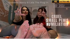 Cruel Small Penis Humiliation - Ft Goddess Marcy and Lala The Plug