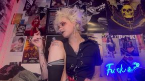 Your Goth Stepsis Glitterqueen1999 Gives You JOI Before Her Concert - Taboo Fetish Goth Cum Countdown