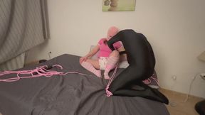 Diaper Girl Being Masturbated With Double Vibrators #3-1