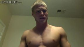 Prestin Presley Strokes His Big Dick - Horny Blonde Guy Action