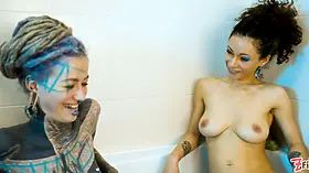 Insane fisting sesh in tub - prolapse, intense squirt & ass-to-mouth
