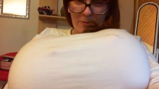 Big swollen boobs for your stepmother who fucks you making you cum