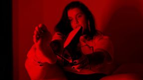 you re destined to lick my soles for hours