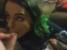 Make-up smeared with lollipop, gullet crammed with jizm! Strenuous cumload for Lola