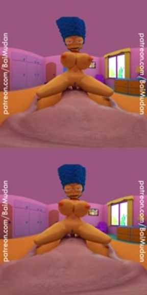 Simpsons Porn - Marge Simpson rides YOU cowgirl style in VR