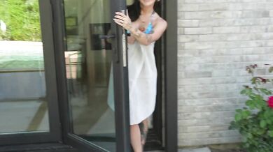 My boss fucked me raw for peeping at her big tits missionary style
