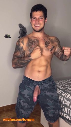 Military Huge Cumshot with No Hands