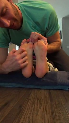 Hot Personal Trainer Tied &amp; Mercilessly Tickled On Her Sweaty Armpits, Tummy, Hard Nipples &amp; Bare Soles NON-STOP!   Clip 1