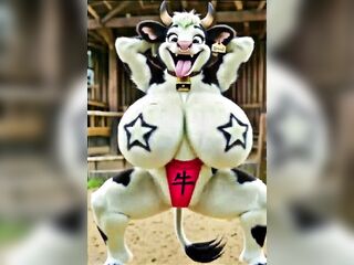 Breast dance by a female fur cow