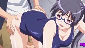 Lustful lucky guy is having fun with the pussies of her classmates in a hot hentai.