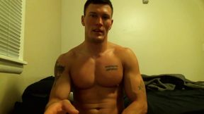 Dimitri Smooth Muscled American Jerks and Shoots His Load