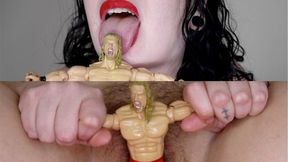 Giantess Sucks, Nibbles and Fucks Tiny Man! (Vore)