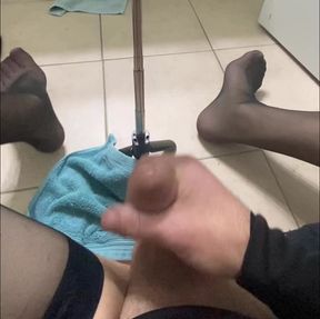 Part 2 Crossdresser Jerk off and Cum Compilation Sissy in Lingerie Thigh High Stockings and Heels Shoots Cum From Her Big Co