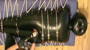 Rubber, Ropes, Massager And Enjoying