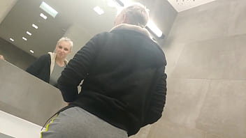 Horny gets fucked in the public toilet