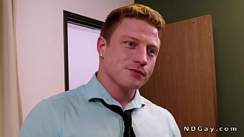 Gay co workers rimjob and anal fuck in the office