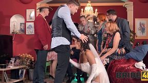Buxom bride banged in turns in traditional Czech wedding