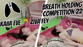4K Ziva Fey - Breath Holding Competition 22 With Kaiia Eve