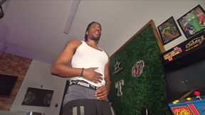 black man flexing uncontrollable burping and farting