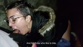 couple peeing and having sex in public behind the church