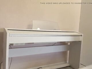A Private Piano Lesson with a MILF Teacher Became Very Wicked