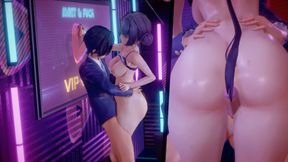 Blue Archive - Lewd Group Sex Rio Ichinose Asuna Kazusa - 3D Hentai Animations