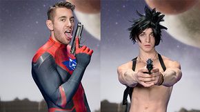 Cosplay Fans Blast Each Other's Holes