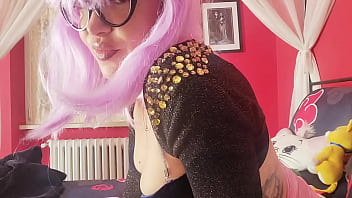 spanking and oh no, I peed inside my very short and pink pants