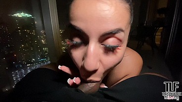 SEXY ARAB NEIGHBOR SUCKS DICK FOR RENT MONEY - ROXIE SINNER