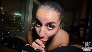 SEXY ARAB NEIGHBOR SUCKS DICK FOR RENT MONEY - ROXIE SINNER
