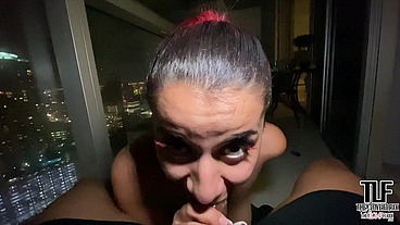 SEXY ARAB NEIGHBOR SUCKS DICK FOR RENT MONEY - ROXIE SINNER