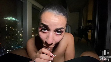 SEXY ARAB NEIGHBOR SUCKS DICK FOR RENT MONEY - ROXIE SINNER