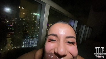 SEXY ARAB NEIGHBOR SUCKS DICK FOR RENT MONEY - ROXIE SINNER