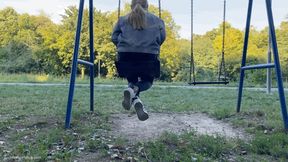 KIRA ON A SWING IN SUPERSTAR ADIDAS SNEAKERS - MOV HD