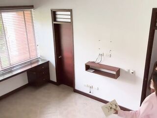 Wife caughts real state agent screwing her spouse whilst showing the abode