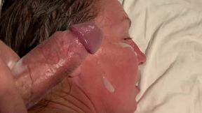GILF Getting Pussy Filled with Cum Then My Face Sprayed with Sperm, Thick, Dripping Man Juice